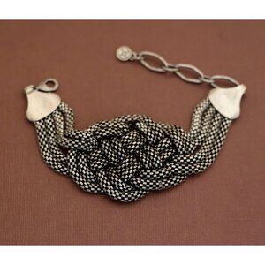 Vintage Serpent Knot Gold Tone Bracelet 8 inch - U12